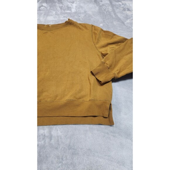 Alex Mill XL Tan Garment Dyed Lightweight Crew Neck Sweatshirt - Picture 6 of 9